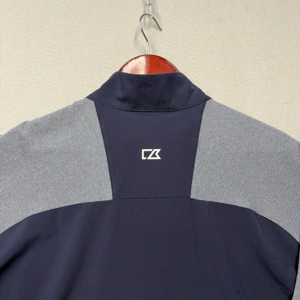 Cutter & Buck Pullover Mens XL Blue MCC00006 Quarter Zip Performance Stretch